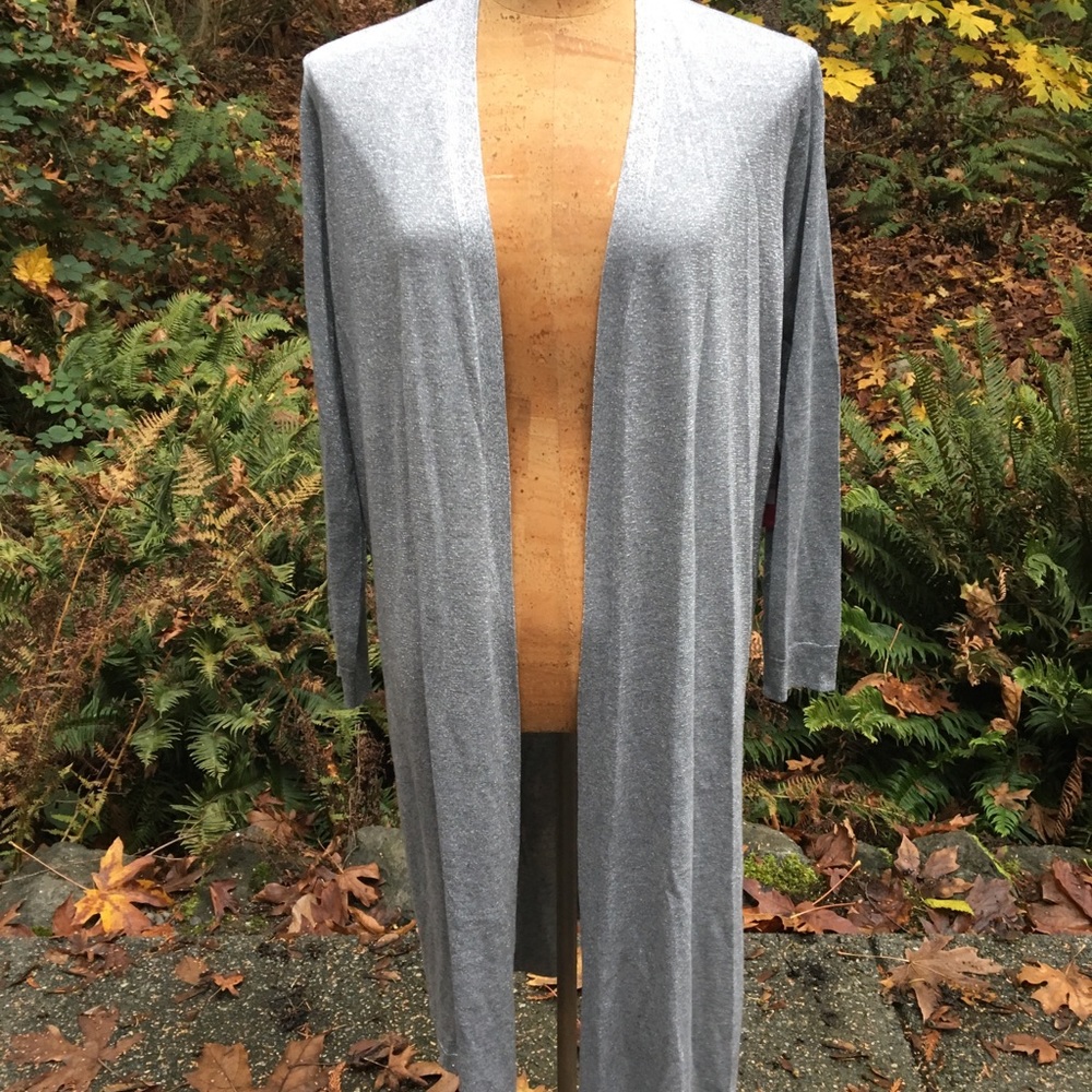 Vince Camuto Sparkle Long Duster Cardigan